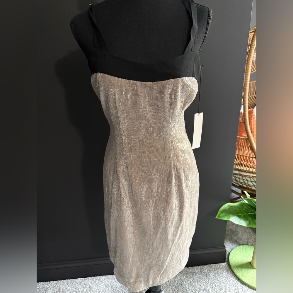 JAYGODFREY Black and Champagne Dress